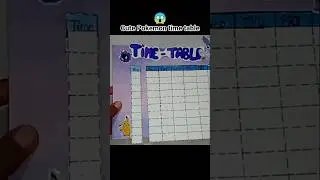 handmade time table🥰⏰#paper craft#time table#viral#short