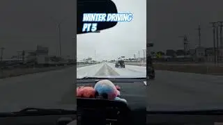 Merging in Icy Conditions #dallas #fortworth #winterstorm #roadconditions #snow