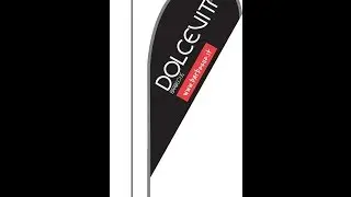 2.8M teardrop flag with reverse printing set up guide from www.flagbank.cn