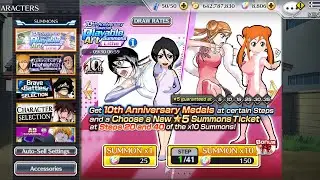 Bleach brave souls playable art summons lithe summoning till I max out orihime how many steps