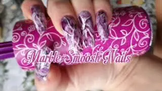Marble Smoosh Nails