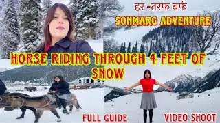 Sonamarg Snow Trek on Horseback Horse Riding And Snow Guide|लेकिन मुझे तेज चोट लगी 🥹|#sonmarg #snow 