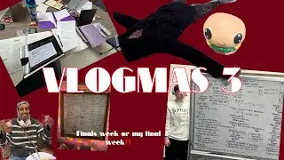 Vlogmas 3 || college vlog 10: secret santa, cooking, lighting the nz, & studying for finals