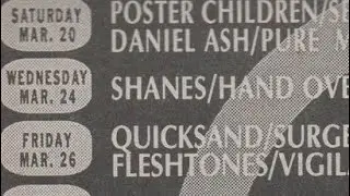 Daniel Ash - Metro, Chicago, IL, USA, 20 mar 1993