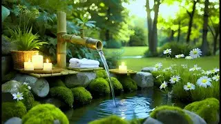 Успокаивающая музыка для сна + бамбуковая вода 😴 Облегчение бессонницы, тревоги и депрессии | Глубок
