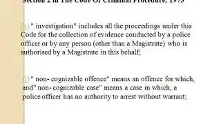 Important terms under Code Of Criminal Procedure 1973 , Sec-2 Definition (Part-II)