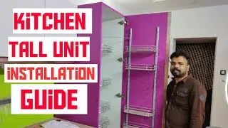 kitchen Tall Unit Installation Guide#sleek Tall Unit #Pantry #SS Baskets#sleek Tall Unit 9446660032