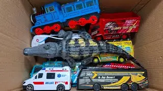 Unboxing Truk Oleng, Bus Telolet, Kereta Api Thomas , Mobil Polisi, Ambulance