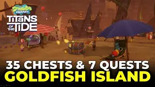 Остров Золотых Рыбок &mdash; Расположение всех сундуков и побочных заданий | SpongeBob SquarePants: Tit...