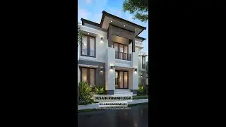 Desain Rumah Bali Modern 2 Lantai Lebar 11 Meter Ibu Arista di Bogor