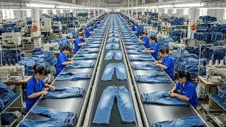 C&Oacute;MO se HACEN los PANTALONES JEANS en MEGA F&Aacute;BRICAS Producci&oacute;n Industrial en Masa