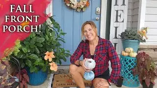 Fall front porch planting and decorating | North Carolina