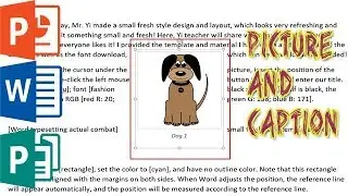 Keep Your Pictures And Captions Together In MS Word / PowerPoint / publisher