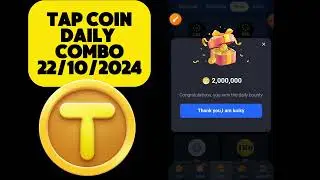 Tap Coin Daily combo 22 October | Tap Coin Daily Combo Today | tap coin daily bounty tap coin
