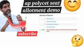 Ap polycet seat allotment demo complete process