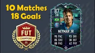 18 GOALS in 10 FUT CHAMPIONS MATCHES !!! | Neymar Jr 87 LW Review | FIFA 22