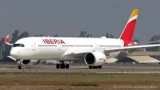 Iberia Airbus A350-900 (EC-NGT) DESPEGUE INMEDIATO SCEL Pista 17L