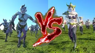 Daemonettes of Slaanesh VS Witch Elves. Total War Warhammer 3