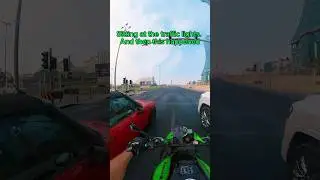 A future biker appears at the traffic lights