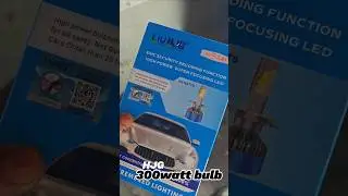HJG 300 WATT CAR HEADLIGHT BULB 💡#automobile #300w #headlight #led #ledlights #headlights #carlights
