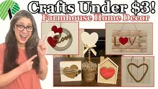 Dollar Tree DIY❤️Valentine Crafts | Farmhouse Decor | Budget Friendly DIYs | Valentine's Day Crafts