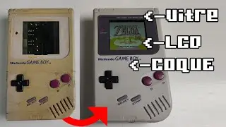 Rénovation d'une gameboy FAT : LCD, coque, vitre