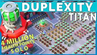 TITAN solo on DUPLEXITY 😎 4 MILLION health points on CORE // BOOM BEACH gameplay/attack strategy