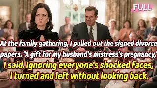 Family gathering,I pulled out the signed divorce papers.A gift for my husband's mistress's pregnancy