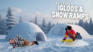 Backyard Snow Day: Building an Igloo & Crazy Ramps