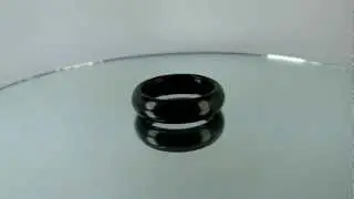 NATURAL BLACK AGATE GEMSTONE RING