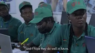 Segun, a phone repair training instructor, discusses training's progress and prospects of trainees