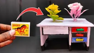 How To Make Matchbox Desk With Drawer || Hand Made Matchbox Craft || DIY Drawer From Matchbox |