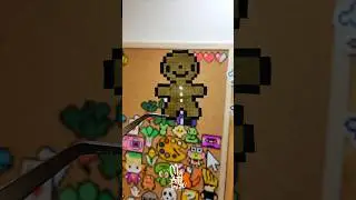 Gingerbread Man Cookie Pixel Art Drawing #pixelart #drawing #merrychristmas