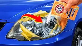 Restore Old Headlights to BRAND NEW with BAKING SODA! Genius Trick Millions Don&rsquo;t Know 😱