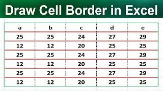 How to Add Draw Cell Borders in Microsoft Excel 2017