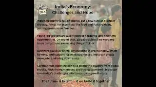 India&rsquo;s Economy: Challenges and Hope