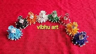 ઢિંગલી બનાવવા ની રિત  / એક મોતી વર્ક  / vibhu art  #beadedtoran #ખાટલીકામતોરણ #handmadetoran #