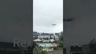 Rex saab 340 landing at merimbula airport