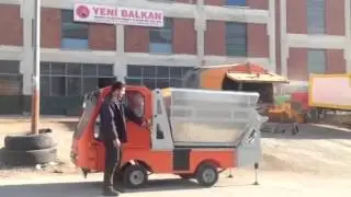 1 m&sup3; Garbage truck works with electricity 1 m&sup3; Mini &Ccedil;&ouml;p Kamyonu  Yeni Balkan Makina 2013