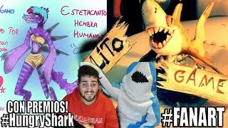 LOLITO & TIBULITO! LOS MEJORES DIBUJOS DE Hungry Shark DE MIS SEGUIDORES #6 #FANART #HungryShark