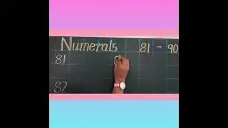 UKG - C : Maths - Numerals 81 - 90