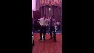 April Gary and David Irish dancing at Paul and Angela's wedding