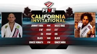 FIVE Grappling California Invitational: Johnny Faria vs Magid Hage in Mens Open Gi Black Belt Final
