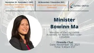 Fireside chat with Minister Bowinn Ma  BC Minister of Transportation