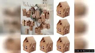 5pcs Christmas Candy Boxes House Shape Candy Gift Wrapping Box For Xmas Home Decoration Cookie Candy