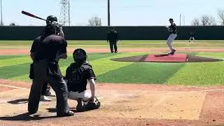 Hayden Bull Harvison a few pitches from Sophomore season.