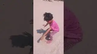 Sun, Sand & Fun | Dhwisha on the beach! Playing with Sand Beach Activities  #funny #youtuber