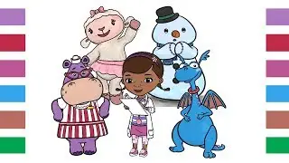 Coloring Pages Doc McStuffins with Friend in Disney Junior Painting Digital Coloring