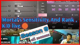 Mortal show his sensitivity In live stream ● Mortal current season 9 - Rank , K/D , Kills , round 👌