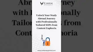 Discover Study Abroad Triumph With Content Euphoria's Personalised SOPs.#contenteuphoria#sop